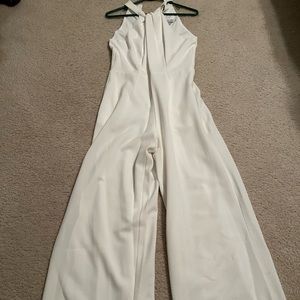 White Julia and Jordan halter top jumpsuit, size 6